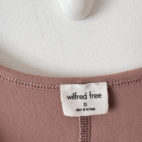 Aritzia Wilfred Free Divinity Romper 5" Chocolate Brown Size XS - Picture 4 of 5